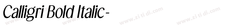 Calligri Bold Italic字体转换